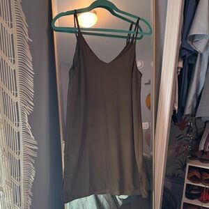Olive Green Slip Dress